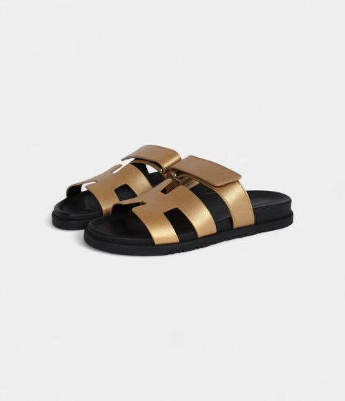 Hermès Oran Sandals Dore Chevre