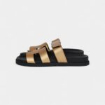 Hermès Oran Sandals Dore Chevre