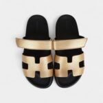Hermès Oran Sandals Dore Chevre