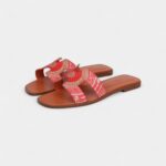 Hermès Oran Sandals Multicolored Terracotta Calfskin