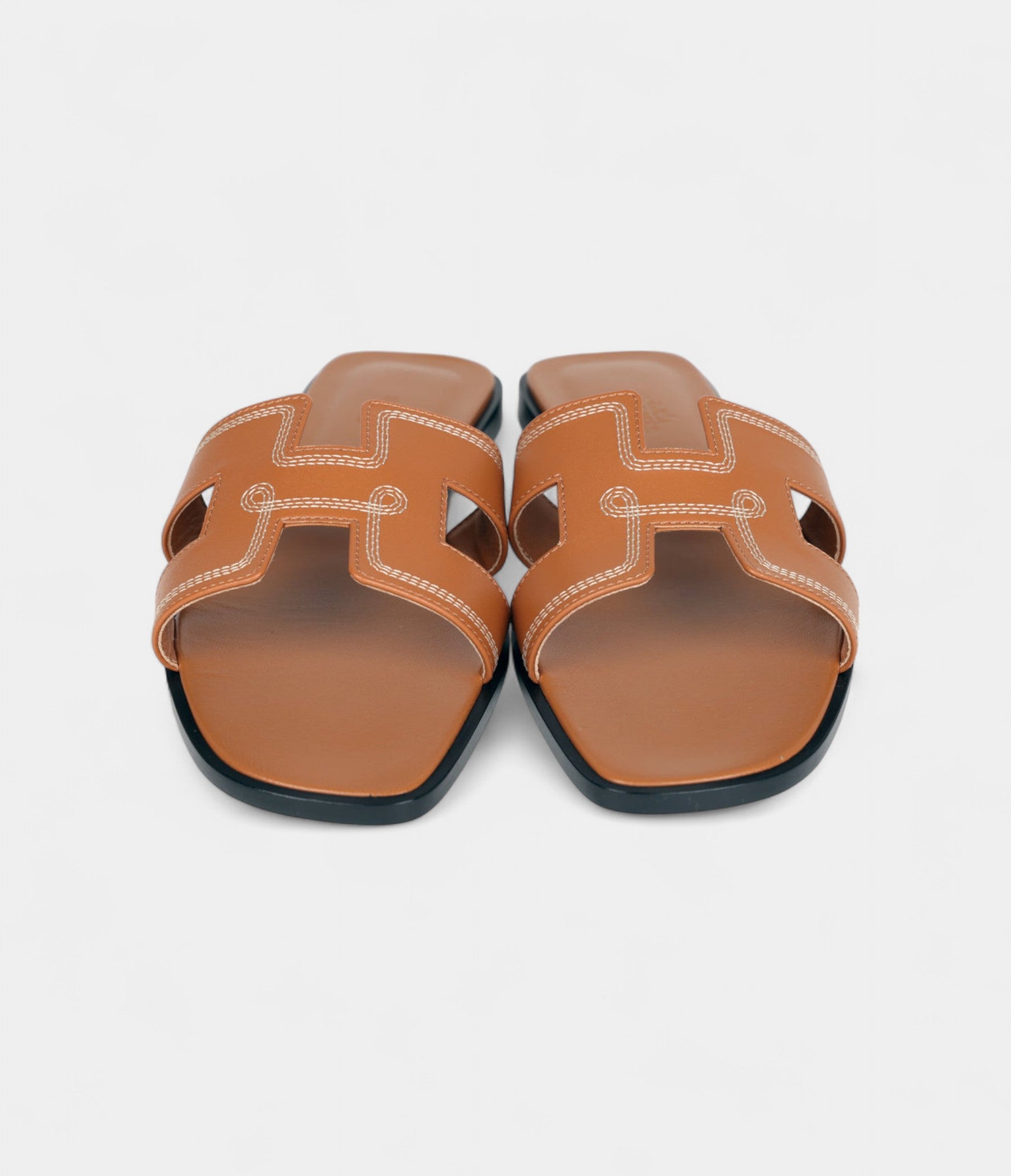 Hermès Oran Sandals Natural Veau Brode