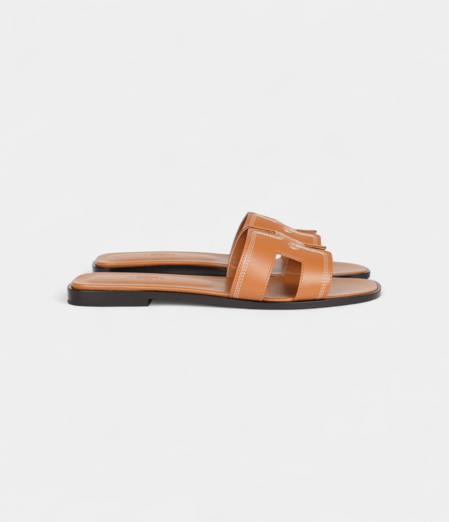 Hermès Oran Sandals Natural Veau Brode