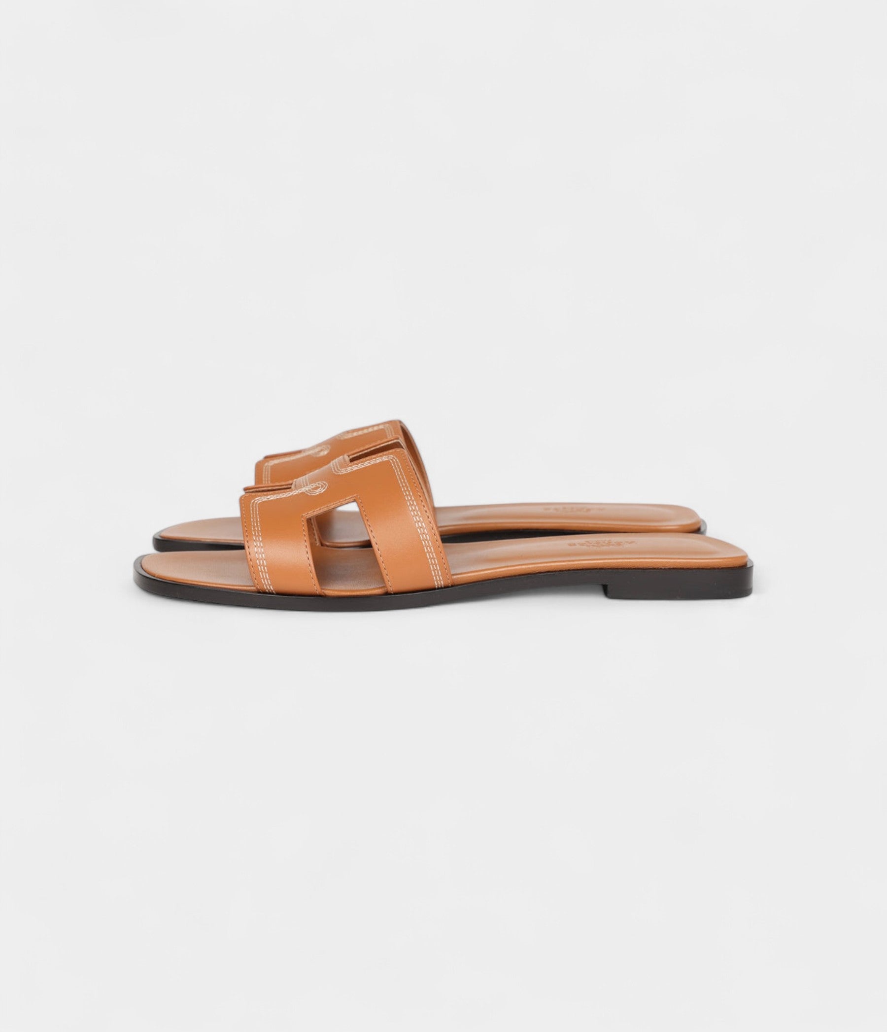 Hermès Oran Sandals Natural Veau Brode
