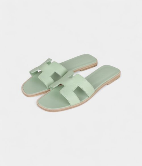 Hermès Oran Sandals Vert Jade Epsom