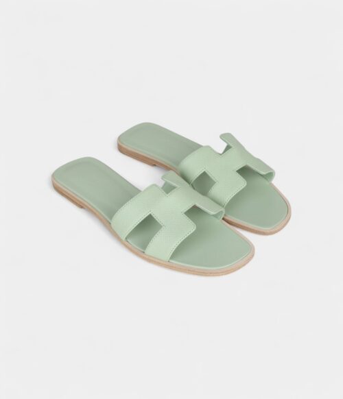 Hermès Oran Sandals Vert Jade Epsom