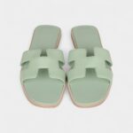Hermès Oran Sandals Vert Jade Epsom