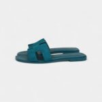 Hermès Oran Sandals Vert Oxford Suede Goatskin
