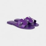 Hermès Oran Sandals Violet Majorette Calfskin