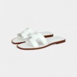 Hermès Oran Sandals White Box Calfskin
