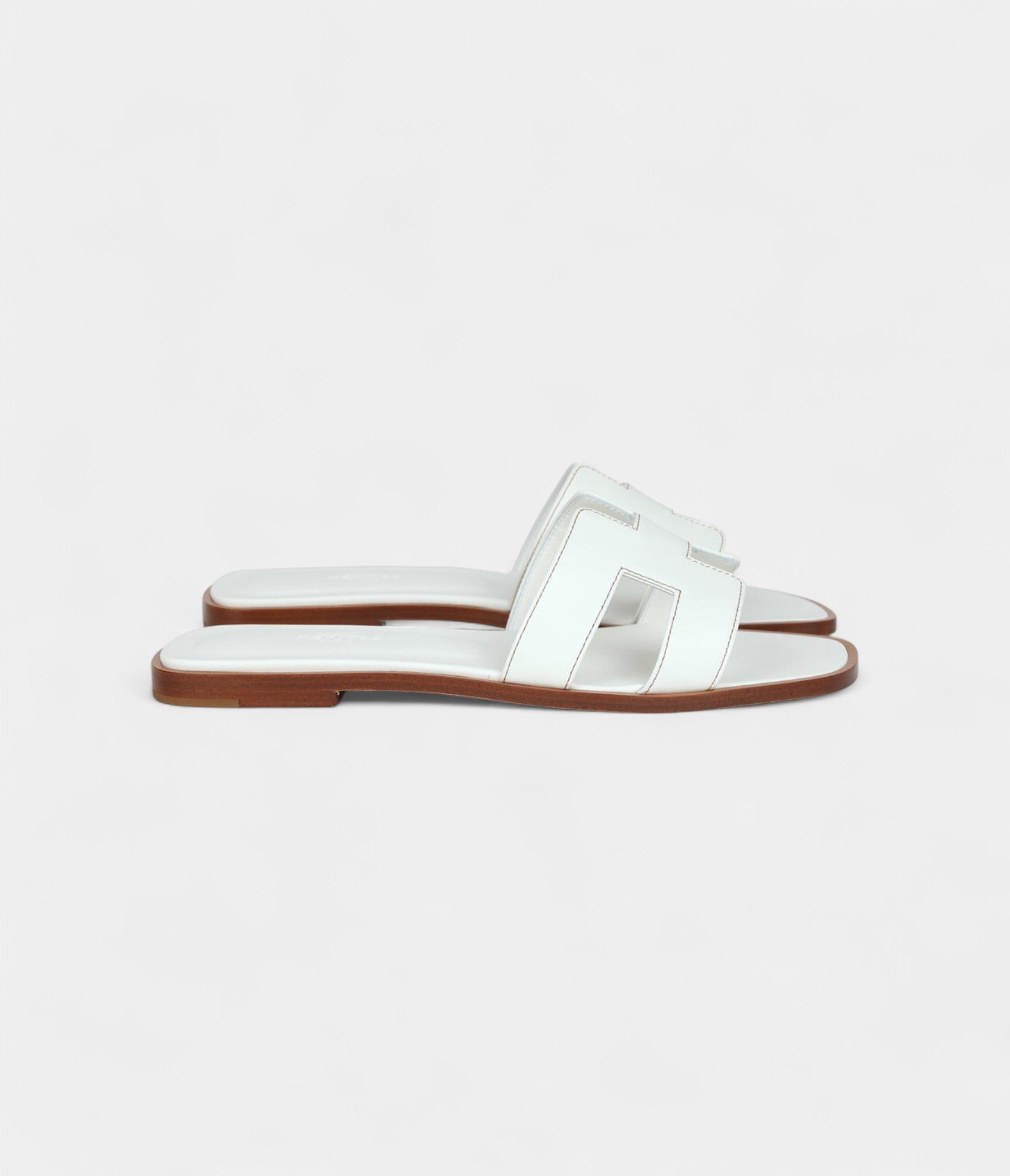 Hermès Oran Sandals White Box Calfskin