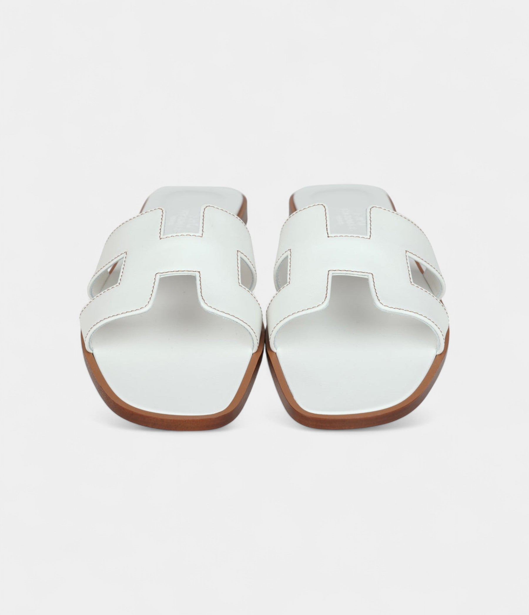 Hermès Oran Sandals White Box Calfskin