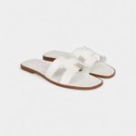 Hermès Oran Sandals White Calfskin
