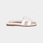 Hermès Oran Sandals White Calfskin