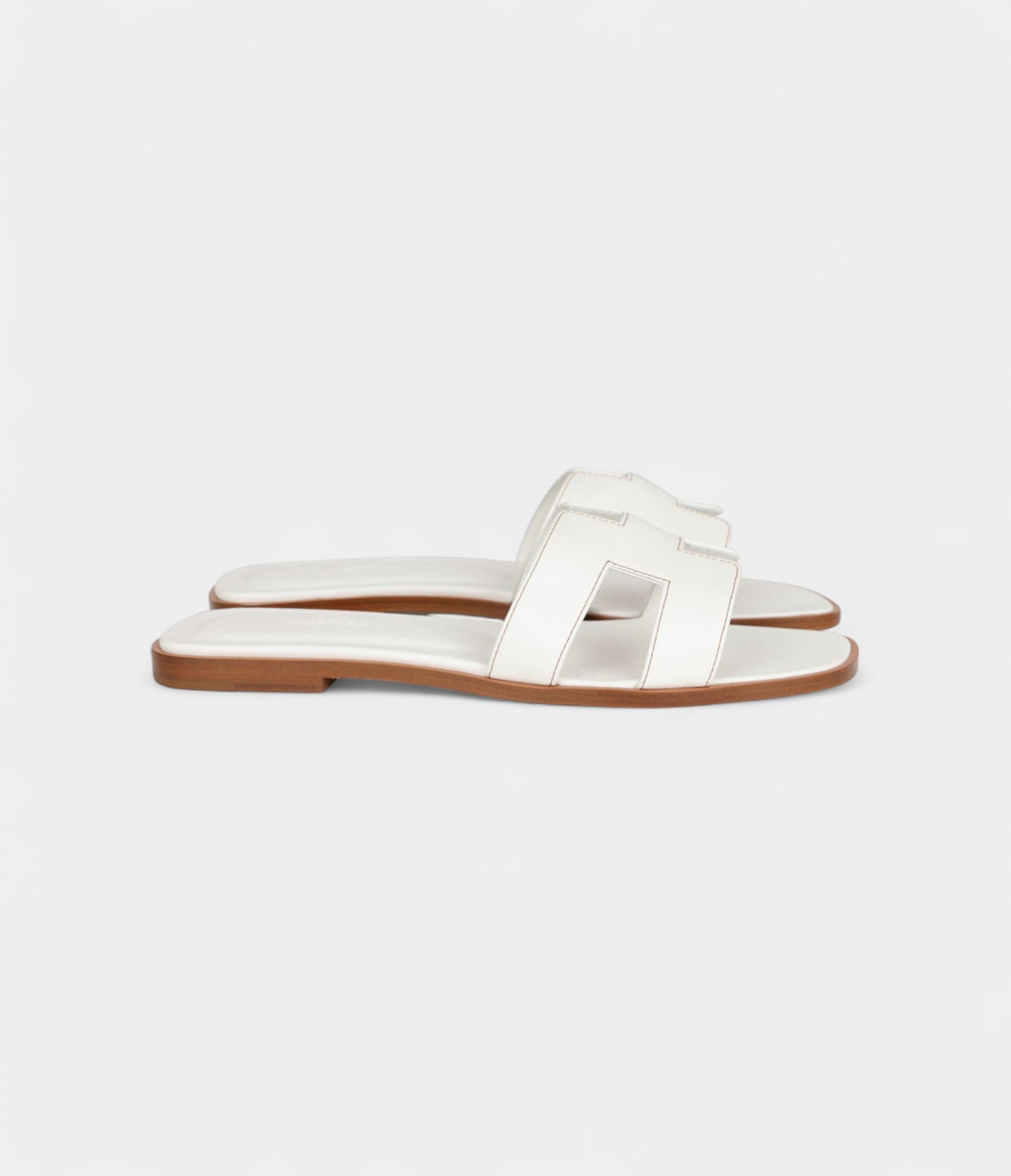 Hermès Oran Sandals White Calfskin