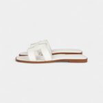 Hermès Oran Sandals White Calfskin