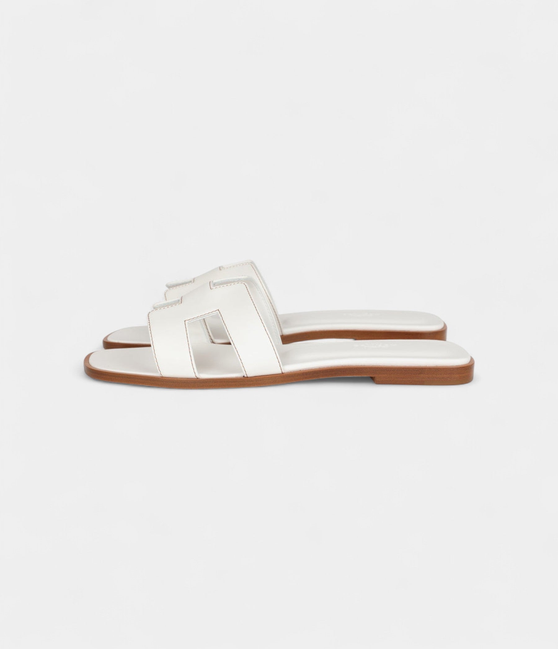 Hermès Oran Sandals White Calfskin