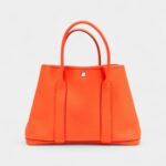 Hermès Orange Clémence Garden Party 36 Palladium Hardware