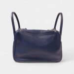 Hermes Phw Lindy 30 2way Shoulder Hand Bag Vaux Swift Leather Blue Indigo