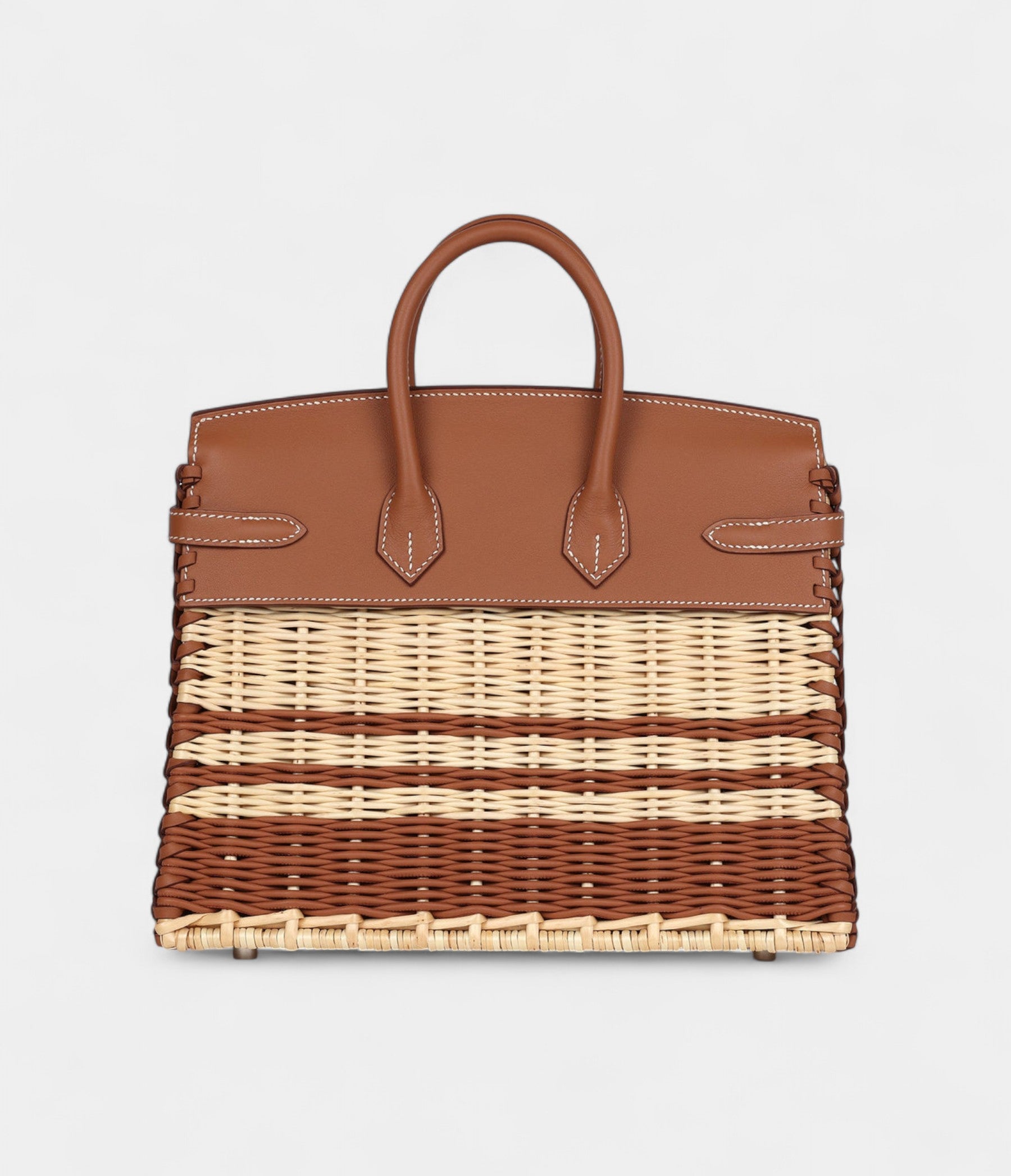 HermesPicnicBirkin25GoldSwiftandStripeWickerPalladiumHardware_5.jpg Hermès Picnic Birkin 25 Gold Swift and Stripe Wicker Palladium Hardware