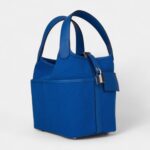 Hermès Picotin Lock 18 Bleu Swift and Toile Canvas Palladium Hardware