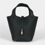 Hermès Picotin Lock 18 Dark Green Clemence Gold Hardware