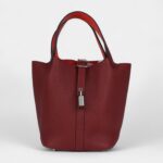 Hermès Picotin Lock 18 Eclat Rouge H Clemence Palladium Hardware
