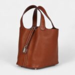 Hermès Picotin Lock 18 Fauve Barenia Faubourg Palladium Hardware