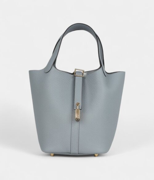 Hermès Picotin Lock 18 Grey Pantin Clemence Permabrass Hardware