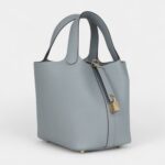 Hermès Picotin Lock 18 Grey Pantin Clemence Permabrass Hardware