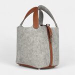 Hermès Picotin Lock 18 Gris Clair Feutre and Gold Swift Palladium Hardware