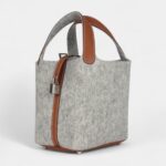 Hermès Picotin Lock 18 Gris Clair Feutre and Gold Swift Palladium Hardware