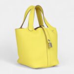 Hermès Picotin Lock 18 Lime Clemence Palladium Hardware