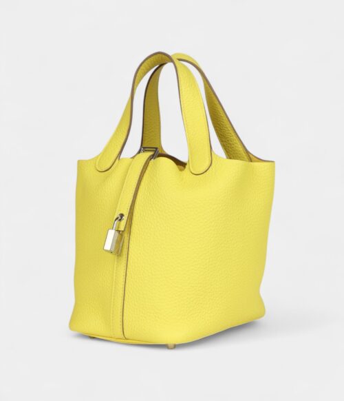 Hermès Picotin Lock 18 Lime Clemence Palladium Hardware