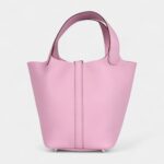 Hermès Picotin Lock 18 Mauve Sylvestre Clemence Palladium Hardware