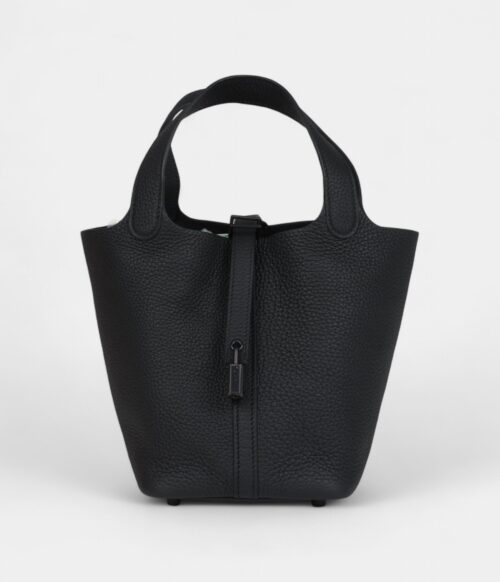 Hermès Picotin Lock 18 Monochrome Black Clemence Black Hardware