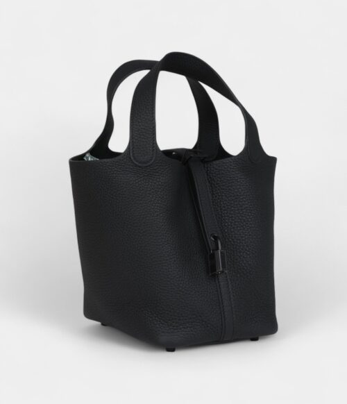 Hermès Picotin Lock 18 Monochrome Black Clemence Black Hardware