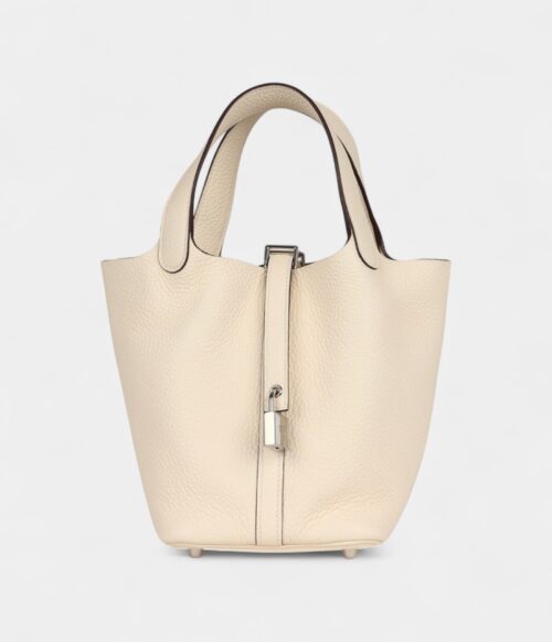 Hermès Picotin Lock 18 Nata Clemence Palladium Hardware