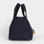 Hermès Picotin Lock 18 Night Blue and Cypress Green Coat Clemence Gold Hardware