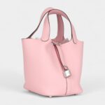 Hermès Picotin Lock 18 Rose Sakura Clemence Palladium Hardware