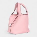 Hermès Picotin Lock 18 Rose Sakura Clemence Palladium Hardware
