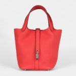 Hermès Picotin Lock 18 Rose Texas Clemence Palladium Hardware