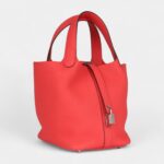 Hermès Picotin Lock 18 Rose Texas Clemence Palladium Hardware