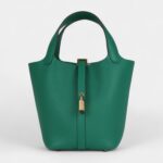 Hermès Picotin Lock 18 Vert Vertigo Clemence Gold Hardware