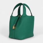 Hermès Picotin Lock 18 Vert Vertigo Clemence Gold Hardware