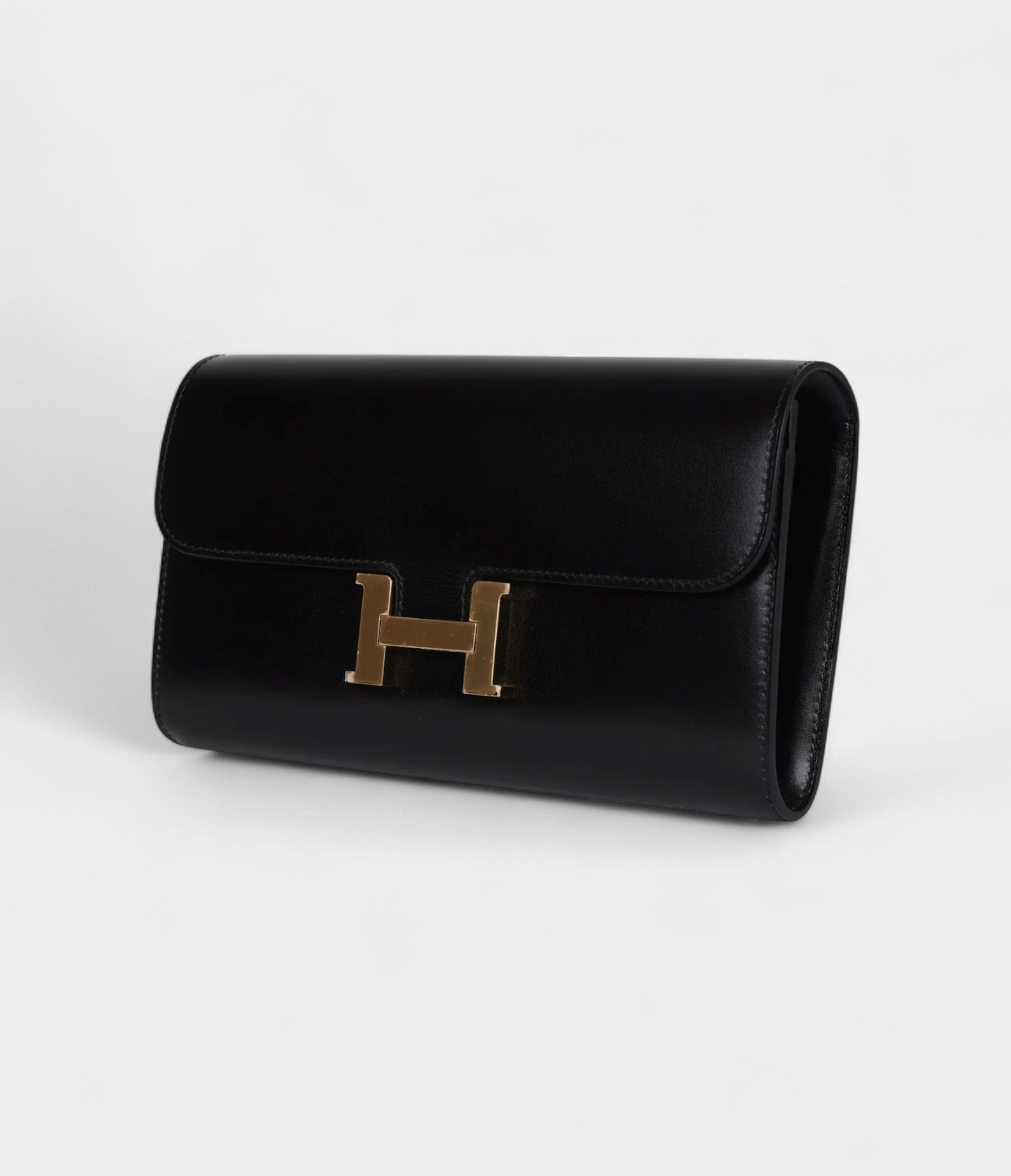 Hermès Rock Constance Wallet To Go Black Box Gold Hardware