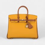 Hermès Birkin 25 Jaune Ambre and Gold Togo Permabrass Hardware