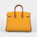 Hermès Birkin 25 Jaune Ambre and Gold Togo Permabrass Hardware