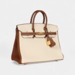 Hermès Birkin 25 Nata and Gold Clemence Brushed Gold Hardware