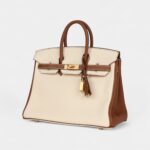 Hermès Birkin 25 Nata and Gold Clemence Brushed Gold Hardware