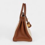 Hermès Birkin 25 Nata and Gold Clemence Brushed Gold Hardware